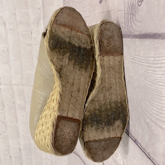 Lauren By Ralph Lauren Cecilia Pee-Toe Wedge Sandals Size 7.5 - Picture 9 of 12